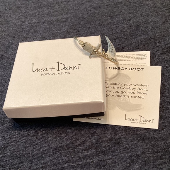 Luca + Danni Cowboy Boot bracelet, NWT, silvertone - Picture 2 of 3